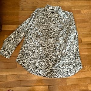 Women’s 1X Talbots cheetah Long sleeve button up! New with tags.